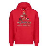 Red mooey christmas Premium Hoodie - MaliasSmallBusiness