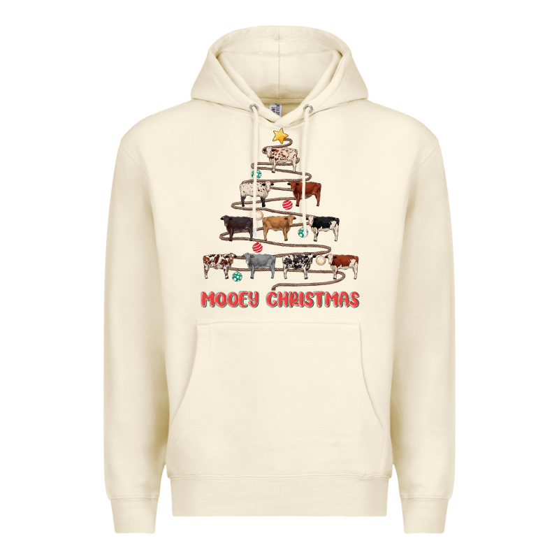 Mooey Christmas Premium Hoodie by MaliasSmallBusiness | Teevron