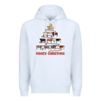 White mooey christmas Premium Hoodie - MaliasSmallBusiness