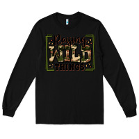 Black raising wild things Long Sleeve Tee - Zillion Design Studio