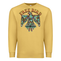 Antique Gold free bird feathers thunderbird Premium Sweatshirt - BarkalooDesign