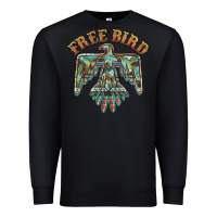 Black free bird feathers thunderbird Premium Sweatshirt - BarkalooDesign