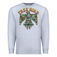 Heather Grey free bird feathers thunderbird Premium Sweatshirt - BarkalooDesign