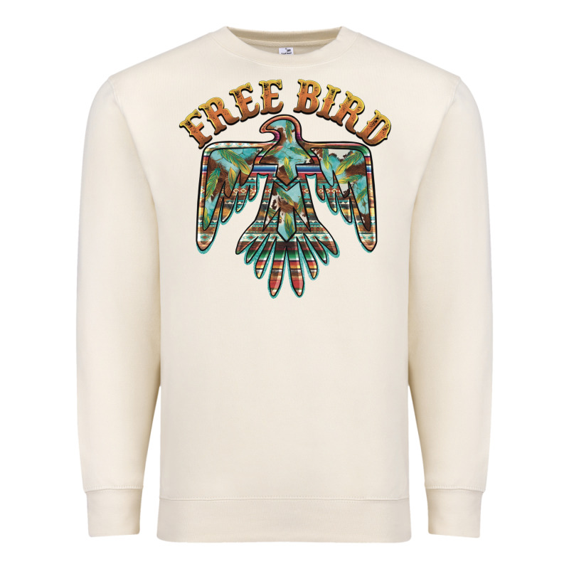 Free Bird Feathers Thunderbird Premium Sweatshirt by BarkalooDesign | Teevron