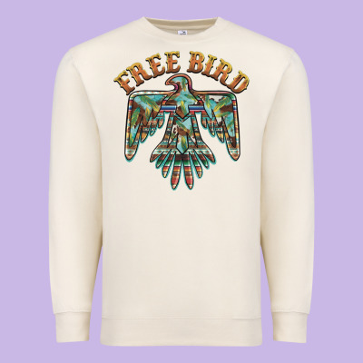 Free Bird Feathers Thunderbird Premium Sweatshirt Designed By Barkaloodesign