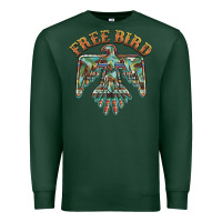 Sports Green free bird feathers thunderbird Premium Sweatshirt - BarkalooDesign