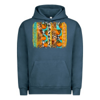 Pigment Midnight Navy fall pumpkin brushstroke Urban Hoodie - BundleAndBundleShop
