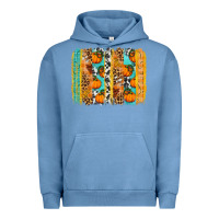 Pigment Pebble Blue fall pumpkin brushstroke Urban Hoodie - BundleAndBundleShop