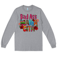 Heather Grey bad ass mama cita Long Sleeve Tee - CTS Tumbler Store