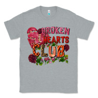 Heather Grey broken heart club Classic Tee - FaDigitalArtStudio