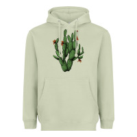 Matcha cactus with flowers Heavyweight Hoodie - AdoDesignShop