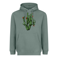 Sage cactus with flowers Heavyweight Hoodie - AdoDesignShop