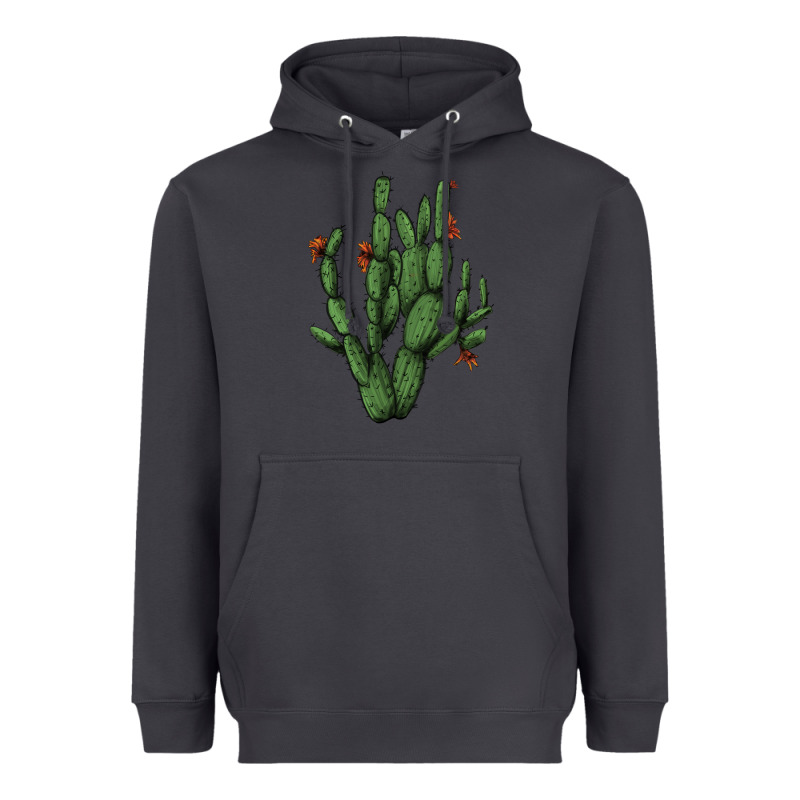 Cactus With Flowers Heavyweight Hoodie by AdoDesignShop | Teevron