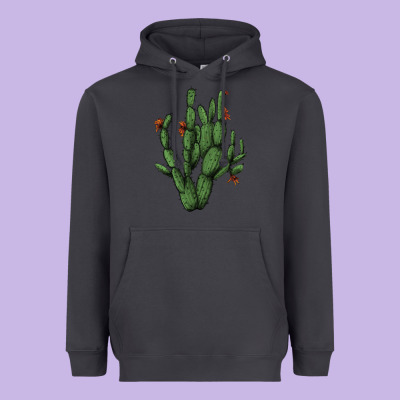 Cactus With Flowers Heavyweight Hoodie Designed By Adodesignshop