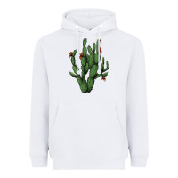 White cactus with flowers Heavyweight Hoodie - AdoDesignShop