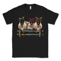 Black 3 sheeps suffolk ewe with bandanas and fence Classic Tee - BarkalooDesign
