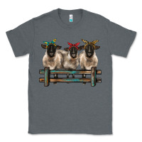 Charcoal Heather 3 sheeps suffolk ewe with bandanas and fence Classic Tee - BarkalooDesign