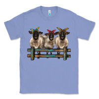 Colony Blue 3 sheeps suffolk ewe with bandanas and fence Classic Tee - BarkalooDesign