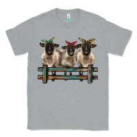 Heather Grey 3 sheeps suffolk ewe with bandanas and fence Classic Tee - BarkalooDesign