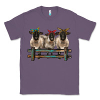 Lavender 3 sheeps suffolk ewe with bandanas and fence Classic Tee - BarkalooDesign