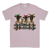 Lilac 3 sheeps suffolk ewe with bandanas and fence Classic Tee - BarkalooDesign