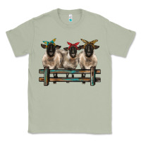 Matcha 3 sheeps suffolk ewe with bandanas and fence Classic Tee - BarkalooDesign