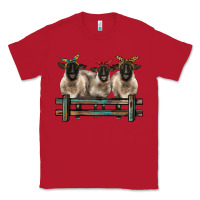 Red 3 sheeps suffolk ewe with bandanas and fence Classic Tee - BarkalooDesign