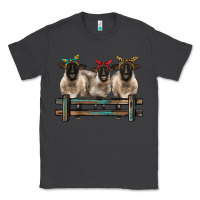 Smoke 3 sheeps suffolk ewe with bandanas and fence Classic Tee - BarkalooDesign