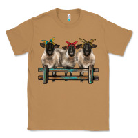 Toasted Coconut 3 sheeps suffolk ewe with bandanas and fence Classic Tee - BarkalooDesign