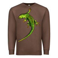 Chestnut Green Lizard Illustrations Premium Sweatshirt - LillyAllenDesigns