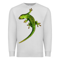 Dove Grey Green Lizard Illustrations Premium Sweatshirt - LillyAllenDesigns