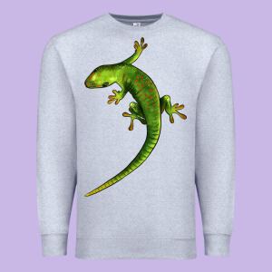 Green Lizard Illustrations Premium Sweatshirt Designed By Lillyallendesigns