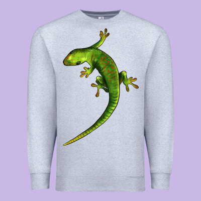 Green Lizard Illustrations Premium Sweatshirt Designed By Lillyallendesigns