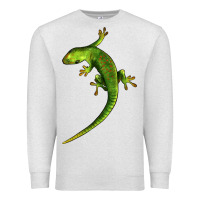 Oatmeal Heather Green Lizard Illustrations Premium Sweatshirt - LillyAllenDesigns