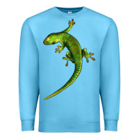 Ocean Blue Green Lizard Illustrations Premium Sweatshirt - LillyAllenDesigns