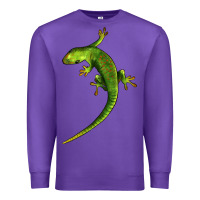 Purple Green Lizard Illustrations Premium Sweatshirt - LillyAllenDesigns