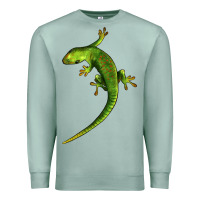 Seafoam Green Lizard Illustrations Premium Sweatshirt - LillyAllenDesigns