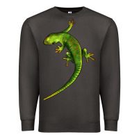 Smoke Green Lizard Illustrations Premium Sweatshirt - LillyAllenDesigns