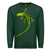 Sports Green Green Lizard Illustrations Premium Sweatshirt - LillyAllenDesigns