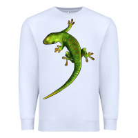 White Green Lizard Illustrations Premium Sweatshirt - LillyAllenDesigns