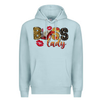 Blue Mist boss lady with money Premium Hoodie - NancyCooperArtShop