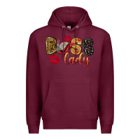 Burgundy boss lady with money Premium Hoodie - NancyCooperArtShop