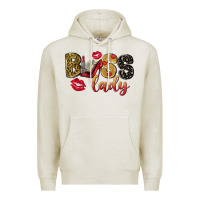 Oatmeal Heather boss lady with money Premium Hoodie - NancyCooperArtShop