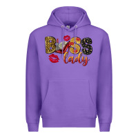 Purple boss lady with money Premium Hoodie - NancyCooperArtShop