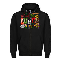 Black school lunch squad Zipper Hoodie - AdoDesignShop