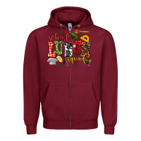 Burgundy school lunch squad Zipper Hoodie - AdoDesignShop