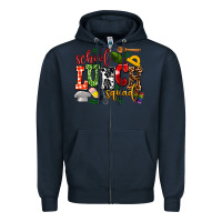 Navy school lunch squad Zipper Hoodie - AdoDesignShop