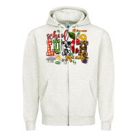 Oatmeal Heather school lunch squad Zipper Hoodie - AdoDesignShop
