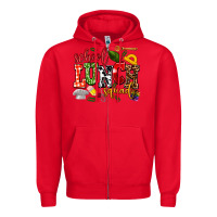 Red school lunch squad Zipper Hoodie - AdoDesignShop
