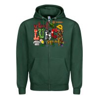 Sports Green school lunch squad Zipper Hoodie - AdoDesignShop